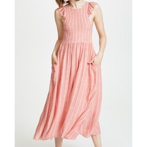 Free People Chambray Butterflies Midi Dress